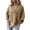Khaki, variant on Timegard Plus Size Tops for Women Casual Lightweight Long Sleeve Blouse Lapel V Neck Work Office Shirts Tops