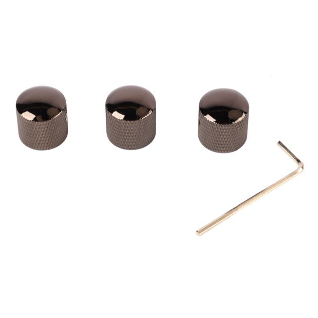 3PCS Guitar Dual Stacked Knobs Dome Volume Tone Control Knobs Metal Knob Replacement For Electric Guitar Bass