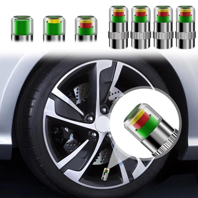 Feltree 4 Pcs Valves de Surveillance de Pression des Pneus pour Voiture Auto
