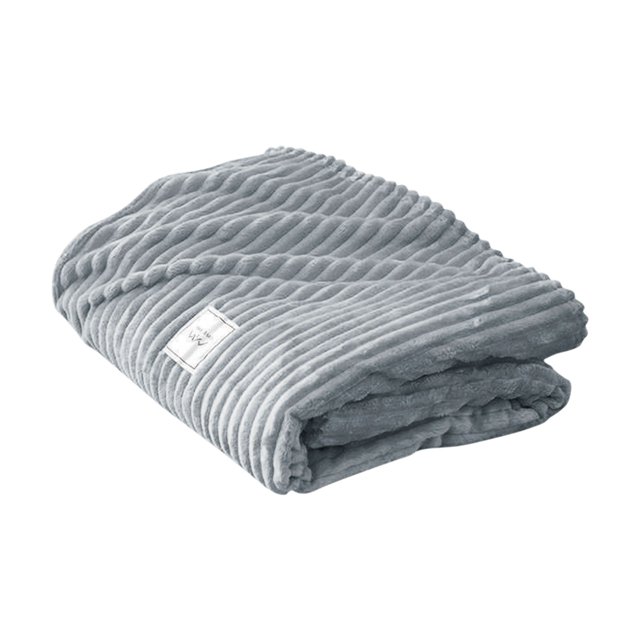 Popular Home Essentials, Fleece Solid Color Striped Fleece Blanket Coral Fleece Sofa Cover Blanket Air Conditioning Blanket Nap Blanket