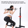 thumbnail image 2 of Graflsoa Home Gym Barbell Rack Set for Squats & Bench Press, Detachable Steel Frame, Black Fitness Equipment for Legs & Hips Workout, 2 of 6