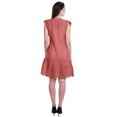 thumbnail image 4 of Moomaya Womens Ruffle Sleeve A,Line Schiffli Dress Solid Designer Party Dress, 4 of 6