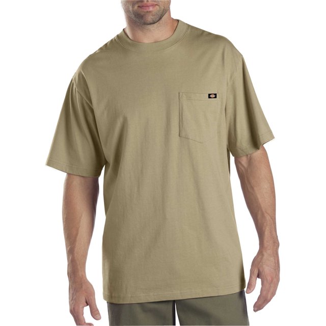 Dickies Mens 2-Pack Pocket T-Shirts, 2X, Desert Sand