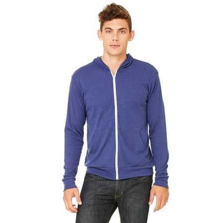 Bella + Canvas Unisex Triblend Full-Zip Lightweight Hoodie