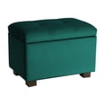 thumbnail image 1 of CorLiving Asha Small Velvet Tufted Upholstered Rectangular Indoor Ottoman with Storage, 1 of 9