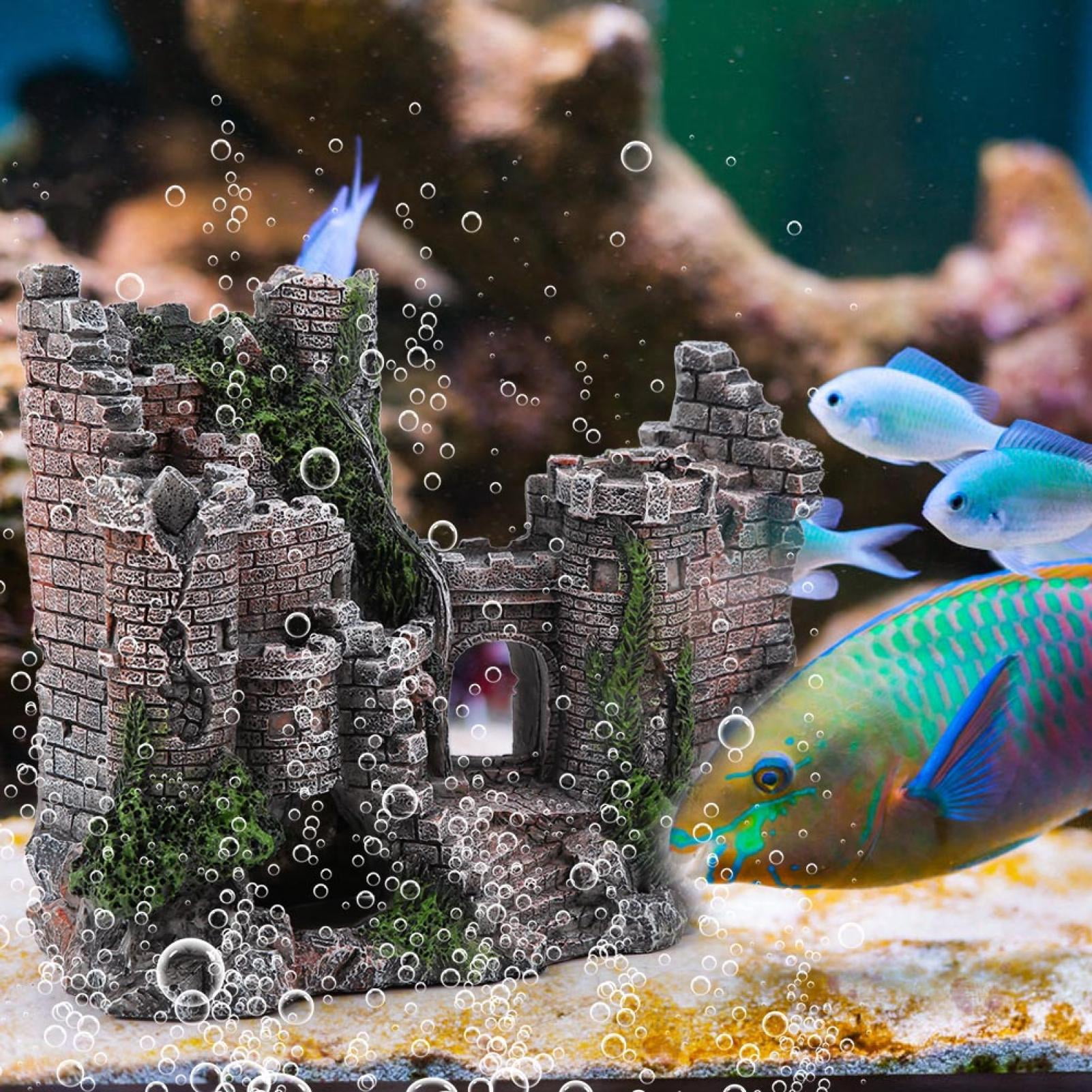 Resin Aquarium Decor , Aquarium Ornaments, Fish Tank Hide House Durable& Steady For Fish Tank Accessories For Shrimp Hiding Aquarium