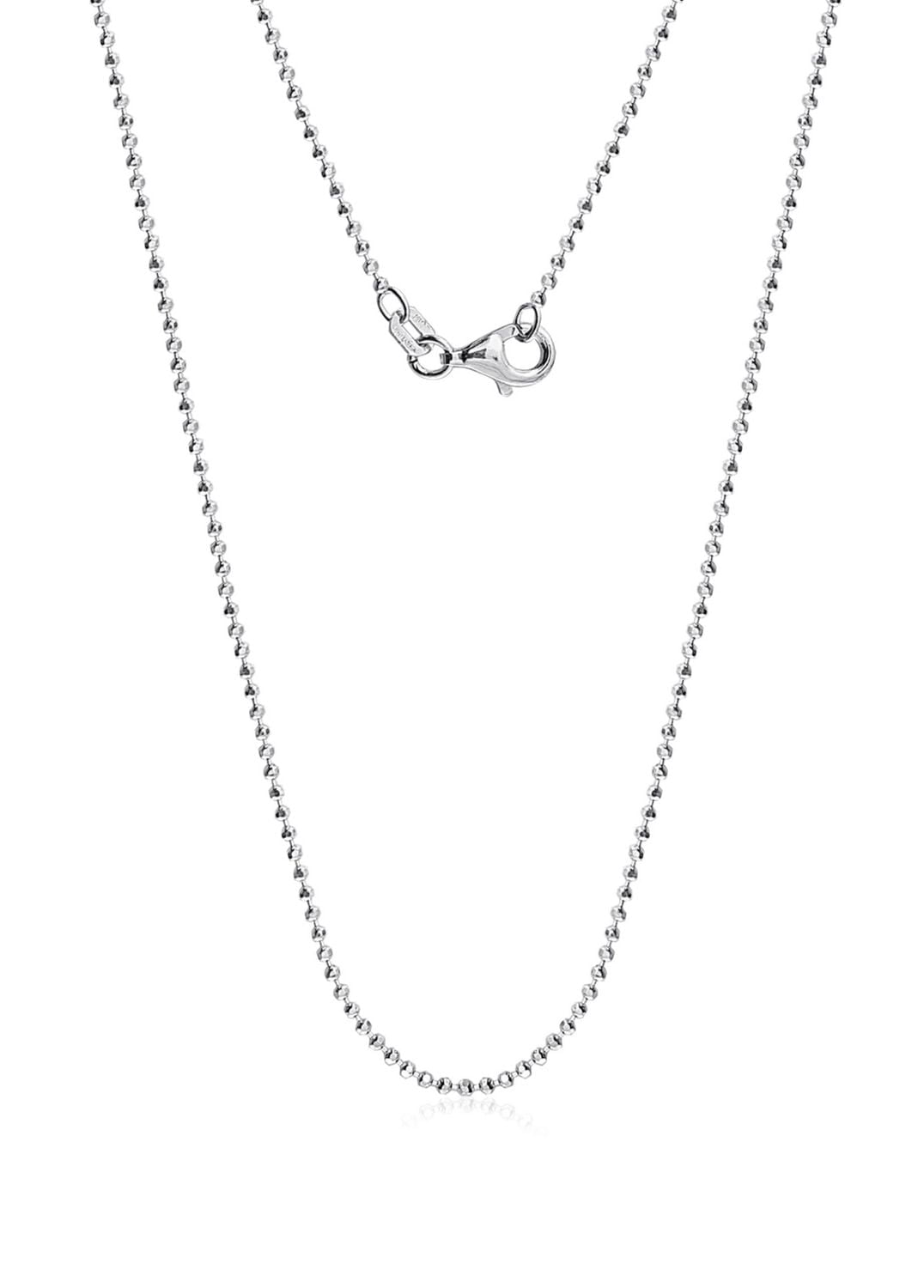 Luxury Designs Italian Diamond cut Bead chain, 16”