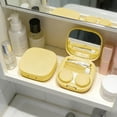 thumbnail image 4 of Yellow Portable Compact Contact Lens Storage Case With Integrated Accessory Holder For Daily Use And Travel Organization, 4 of 7