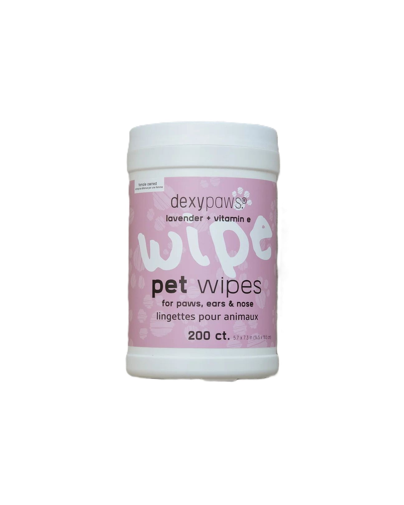 Dexypaws Lingettes de Toilettage pour Chiens et Chats Contenant 200 Lingettes - Lavande et Vitamine E (Nouvel Emballage) pour Tous les Types de Peau