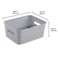 thumbnail image 2 of Sterilite 10 x 8 x 4.25 Inch Woven Rectangular Short Basket (24 Pack), 2 of 11