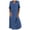Blue, variant on Mrat Women's Long Maxi Denim Dress V Neck Roll Sleeve Loose Long Shirt Dresses Casual Solid Split Jean Dress S-22 Dark Blue XXL