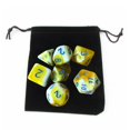 thumbnail image 2 of lionlar Pack of 7 Polyhedral Dices Set with Pouch Bar Math Teaching Yellow D, 2 of 6