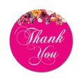 thumbnail image 1 of Darling Souvenir 45 Pcs Fuchsia Pink Round Floral Thank You Stickers DIY Envelope Seals-1.6 Inches, 1 of 4