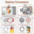 thumbnail image 4 of 48 PCS Regular Mouth Mason Jar Lids and Rings, Reusable Leakproof Canning Lids with Silicone Seals | Split-Type Design for Easy Replacement (Regular Mouth), 4 of 7