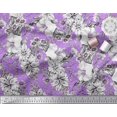 thumbnail image 3 of Soimoi polyester Crepe Fabric Leaves & Flower Floral Printed Fabric 1 Yard 52 Inch Wide, 3 of 3