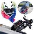 thumbnail image 3 of Clearance Now! 1 Pair Punk Style Motorcycle Helmet Dreadlocks Women Ponytail Braid Bicycle- W6B1, 3 of 8