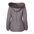thumbnail image 2 of Sportoli Womens Winter Coat Faux Fur Trim Hooded Down Alternative Puffer Jacket - Brushed Nickel (X-Large), 2 of 7
