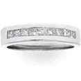 thumbnail image 1 of 1ct Princess Cut Diamond Wedding Mens 14K White Gold Ring, 1 of 2