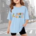 thumbnail image 1 of UANWENN T-Shirt Décontracté à Manches Courtes pour Filles Col Rond Imprimé Graphique Coupe Ample Tee pour Usage Quotidien École Activités Extérieures Printemps Été Automne Vêtements Petite Fille 4t T-Shirt pour Filles Jeunesse Filles Athlétique, 1 of 4