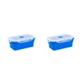 thumbnail image 2 of maskred Food Grade Silicone For Safe And Healthy Meals Sealed Preservation Box Microwave Lunch Box Silicone Lunch Box Compact deep blue 800ml 2Set, 2 of 6