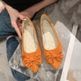 thumbnail image 1 of Cameland Chaussures Plates à Enfiler pour Femmes, Printemps et Été, Décolleté Peu Profond, en Suède, avec Nœud, 1 of 4