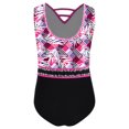 thumbnail image 2 of TSSOE Gymnastics Leotards for Girls Rhinestone Ballet Unitard One-Piece Sparkly Biketards Sport Activewear Plaid 16, 2 of 3