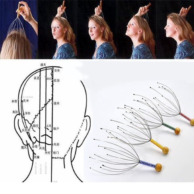 Massage de Tête Tingler, Massage de Tête Multifonction Tingler Grattoir de Tête Masseur du Cuir Chevelu Design de Classe Mondiale