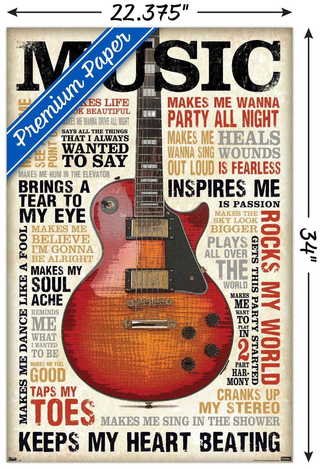 Music Inspires Me Wall Poster