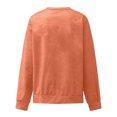 thumbnail image 5 of pxiakgy Femmes Automne Hiver Ample Décontracté Décontracté Manches Longues Col Rond Chandail Uni orange + m, 5 of 5