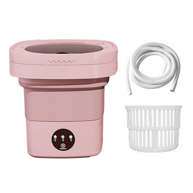 Portable Washing Machine Auto Saving Practical Low Consumption Small Washer for pink