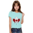 thumbnail image 4 of T-shirt Doux à Manches Courtes Décontracté pour Tout-Petit HVOBBTY, T-shirt Mode à Col Rond à Manches Courtes Bleu pour Garçons Tout-Petits avec Imprimé de Feuilles d'Érable, 5 Ans, 4 of 5