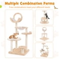 thumbnail image 4 of Gymax 4-in-1 Building Block Cat Tree w/ Space Capsule Nest Padded Platform Hanging Toy, 4 of 10