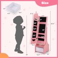 thumbnail image 3 of Costway Kids Jewelry Cabinet with Full-Length Mirror 2 Adjustable Tilt Angles Drawer Pink, 3 of 7