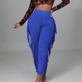 thumbnail image 2 of Birdeem Womens Sexy Tight Solid Color Fringed Bandage Trousers, 2 of 9
