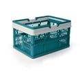 thumbnail image 4 of XZNGL Folding Storage Box Plastic Storage Bin with Grated Walls Stackable Portable Organizer for Picnic Camping Grocery Shopping and Pantry Organization, 4 of 7