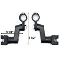 thumbnail image 4 of Krator Black 1" Engine Guard Bowleg Foot Peg Clamps Compatible with Harley Davidson Softail Cross Bones Deuce Rocker, 4 of 5