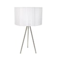 thumbnail image 4 of Simple Designs Brushed Nickel Tripod Table Lamp with Pleated Silk Sheer Shade, 4 of 5