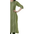 thumbnail image 3 of Moomaya Kurtis Droits Imprimés pour Femmes, Col en V, Manches Retroussables, Kurta Tunique, 3 of 6