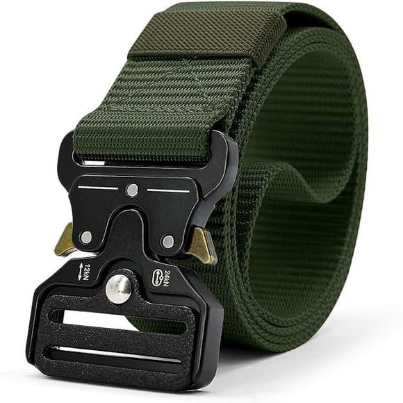 EIGTHTAIL Work Belts for Men Tactical Belts Nylon Adjustable Durable Strong Load-Bearing Capacity Belts Military Style Work Hiking Web Gun Belt with Heavy Duty Quick Release Metal Buck