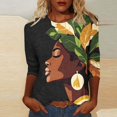 thumbnail image 1 of QIPOPIQ T-Shirts Décontractés pour Femmes à Manches 3/4 Col Rond Mignons Tuniques Hauts T-Shirts Basiques Blouses Coupe Ample Chandail à Enfiler Liquidation, 1 of 1