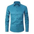 thumbnail image 1 of Dress Shirts for Graduation Students,Long Sleeve Wrinke Resistant Business Shirt,Button Down Collared Tailored Office Work Blouse, 1 of 4