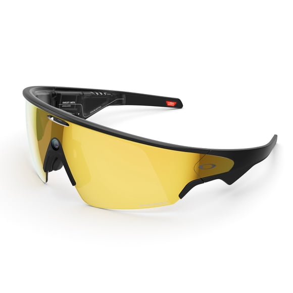 Oakley | Meta Vanguard with Meta AI, Audio, Photo, Video Compatibility - Black, Prizm 24K