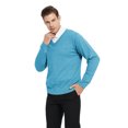 thumbnail image 4 of TOPTIE Mens V-Neck Cotton Knitted Slip Over Sweater Long Sleeve, 4 of 8
