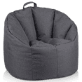 thumbnail image 1 of Bouclair Pouf Poire en Toile Gris Foncé, 1 of 10