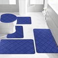 thumbnail image 4 of Ycandiee Bathroom Rug Set 5 Piece, Bath Mats, Soft Non Slip Memory Foam Bathroom Rugs, Machine Wash Bathroom Mat Set, Water Absorbent Bath Rugs for Toilet and Floor, 4 of 7