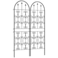 thumbnail image 1 of Outsunny Set of 2 Metal Garden Trellis, Decorative Trellis Panels, Black, 1 of 10