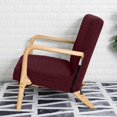 thumbnail image 3 of pitrice Housse de Fauteuil en Bois Housse de Chaise Élastique Accessoire Housse de Chaise Extensible Élégante Déco Rouge, 3 of 9