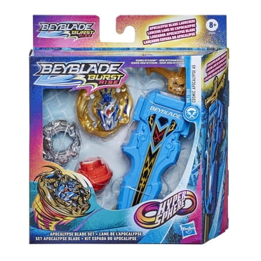 Beyblade Burst Rise Hypersphere, Lame de l'apocalypse, lanceur à rotation droite/gauche avec toupie à rotation droite, à partir de 8 ans