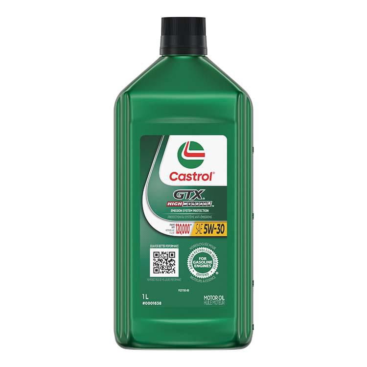 Huile à moteurs 5W30 GTX de Castrol à kilométrage élevé 1 l