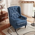 thumbnail image 3 of HOMCOM Button-Tufted Accent Chair with Wing Back Rounded Arms, 3 of 10